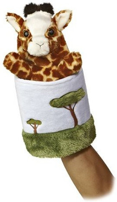 Aurora World Pop Up Giraffe 11" Plush Puppet(Brown)
