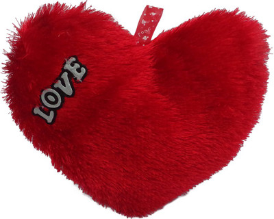 Art N Hub Soft Love Heart Cushion (H-30cm) - 30 cm(Red)