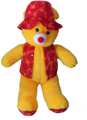 soniya Enterprises TEDDY BEAR WITH CAP-115CM - 40 cm(YELLOW)