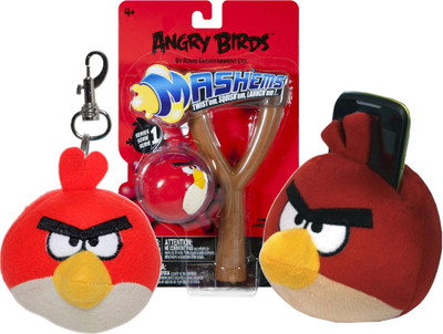 Angry Birds: Telephone Holder + Key chain + Power Launcher(Red)