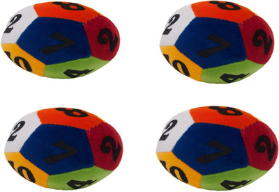 Deals India Deals India Numeric soft toy ball (set of 4) - 12 inch(Multicolor)