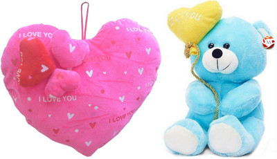 MGPLifestyle - Combo of Pink 3 Heart on Heart Shape Cuishion & I love you Ballon Heart Teddy- Blue (20cm) - 18 cm(Multicolor)
MGPLifestyle - Combo of Pink 3 Heart on Heart Shape Cuishion & I love you Ballon Heart Teddy- Blue (20cm) - 18 cm(Multicolor)