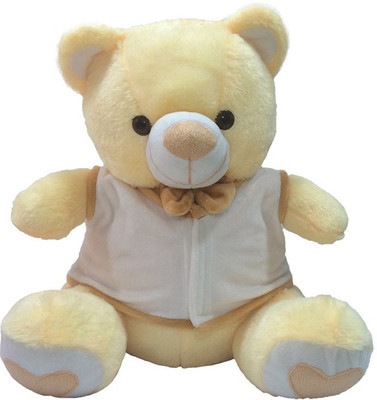 Ultra Bow & Jacket Teddy Soft Toy Butter - 15 inch(Butter)