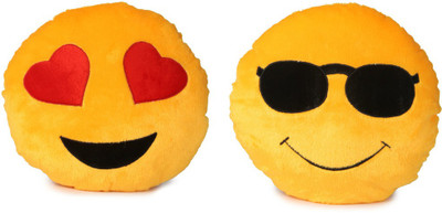 Deals India Deals India Heart Eyes Smiley and cool dude smiley Cushion - 35 cm(smiley1&2)Set of 2 - 35 cm(Yellow)
Deals India Deals India Heart Eyes Smiley and cool dude smiley Cushion - 35 cm(smiley1&2)Set of 2 - 35 cm(Yellow)