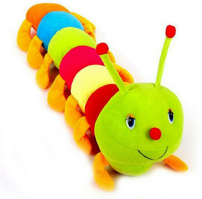 THE e BAZAAR Multicolor Soft Fur Stuffed Caterpiller - 55 cm(Multicolor)