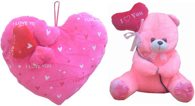 MGPLifestyle - Combo of Pink 3 Heart on Heart Shape Cuishion & I love you Ballon Heart Teddy- Pink (36cm) - 18 cm(Multicolor)
MGPLifestyle - Combo of Pink 3 Heart on Heart Shape Cuishion & I love you Ballon Heart Teddy- Pink (36cm) - 18 cm(Multicolor)
