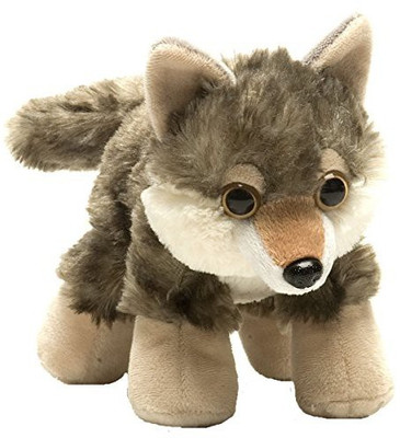 Wild Republic Hug Ems Wolf Plush - 12 inch(Brown)