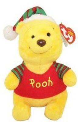ty Wiinie The Pooh 6" Plush Wearing Santa Hat And 'Pooh' Shirt - 17 inch(Yellow)