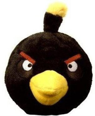 Angry Birds 8 Inch Deluxe Plush With Sound Black Bird(Black)