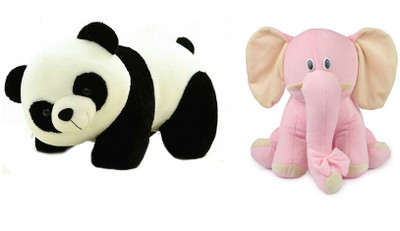 Deals India Panda Soft Toy (26 cm) and Pink Sitting Elephant (25 cm) combo - 26 cm(Multicolor)
Deals India Panda Soft Toy (26 cm) and Pink Sitting Elephant (25 cm) combo - 26 cm(Multicolor)