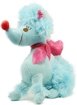 Tickles Hanging Poodle Dog with loop93 - 16 cm(Blue)
