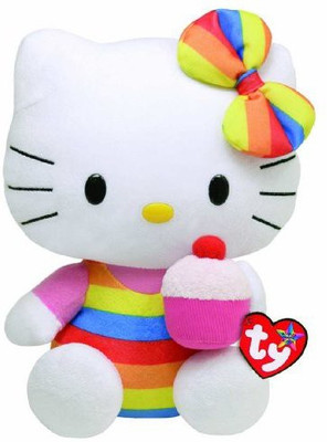 TY Beanie Babies Hello KitCupcake (Medium)(White)