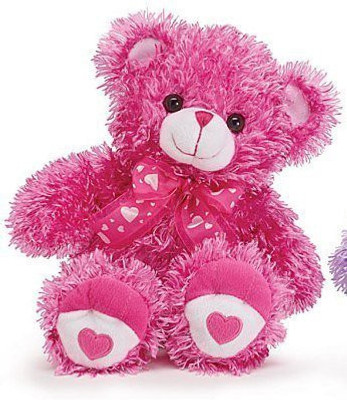 Burton & Burton Plush Curly Fur Bear (Pink Color)(Pink)