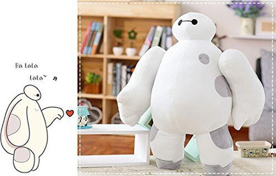 Favorite goods Big Hero 6 Marshmallow Balloon Man Snowman Baymax Plush(White)
