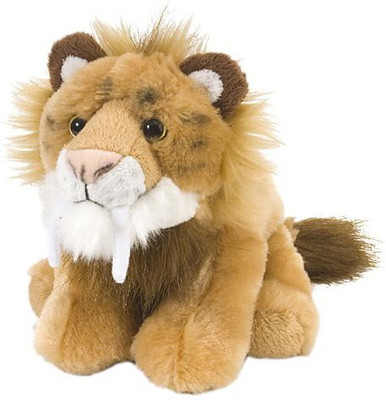Wild Republic Ckmini Smilodon 8" Animal Plush - 18 inch(Brown)