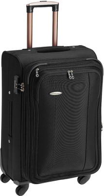 Princeware Leo Expandable Check-in Luggage - inch(Black