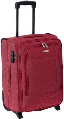 Princeware Milano Polyester 55 cm Expandable Cabin Luggage - inch(Red
