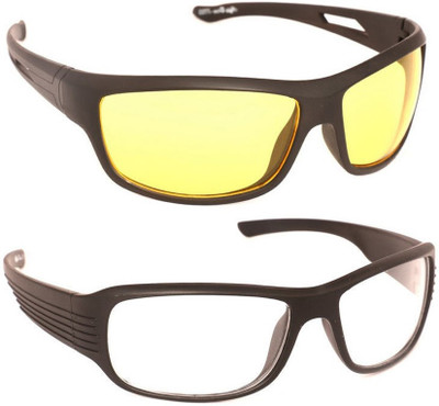 Accu-Rate night vision Motorcycle Goggles(Yellow, White), White;yellow