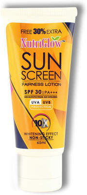 NutriGlow Sun Screen Lotion 65ml (Pack Of 1) - SPF SPF-30 PA+++(65 ml)