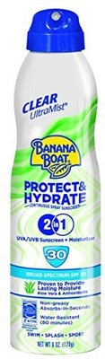 Banana Boat Boat Protect and Hydrate Ultra Mist Clear Spray SPF 30, 6 Ounce - SPF 30 PA+(168 g)
Banana Boat Boat Protect and Hydrate Ultra Mist Clear Spray SPF 30, 6 Ounce - SPF 30 PA+(168 g)