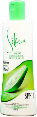 Silka Green Papaya Skin Whitening Lotion - SPF 10 PA+(200 ml)