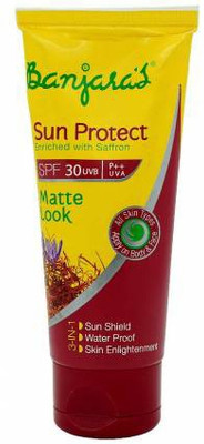 Banjara's Sun Protect Matte Look Saffron - SPF 30++ PA++(100 g)