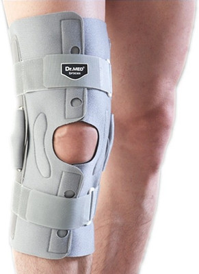 Dr.Med Aluminum Hinged Knee Support, Grey;white
