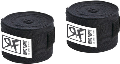 Ring Fight Hand Wrap Wrist Support (XL, Black)