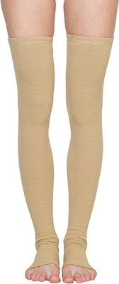 Flamingo Vericose Vein Stocking Knee, Calf & Thigh Support (M, Beige)