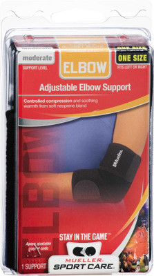 Mueller Adjustable Elbow Support, Black