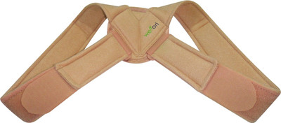 Wellon Clavicle Brace Back & Abdomen Support (L, Beige)