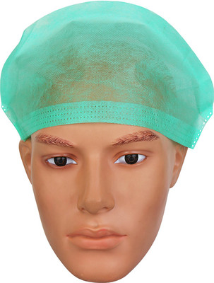 Ashwa Group Green Non Woven - Pack of 100 Surgical Head Cap(Disposable)