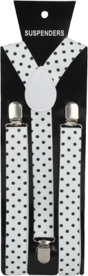 Eccellente Y- Back Suspenders for Men(White)