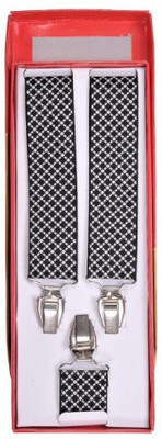 Tiekart Y- Back Suspenders for Men(Black)