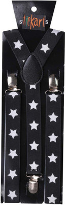 Tiekart Y- Back Suspenders for Men(Black)