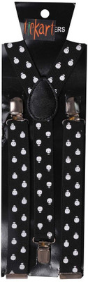 Tiekart Y- Back Suspenders for Men(Black)