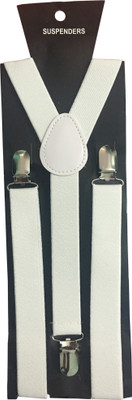 atyourdoor Y- Back Suspenders for Men(White)
