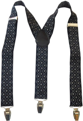 Navaksha Y- Back Suspenders for Men(Black)