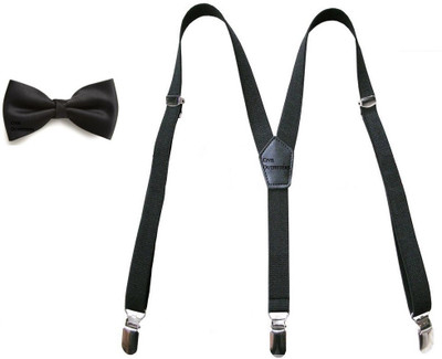 Civil Outfitters Y- Back Suspenders for Men, Boys(Black)