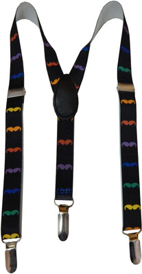 Navaksha Y- Back Suspenders for Boys(Black)