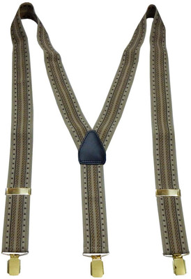 Navaksha Y- Back Suspenders for Men(Gold)