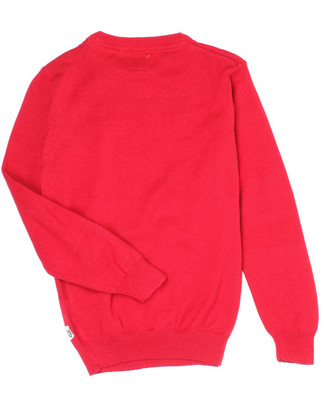 Pepe Jeans Solid Round Neck Casual Boys Red Sweater