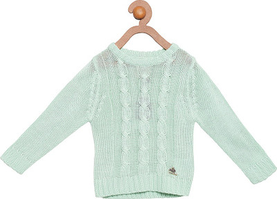 Cherry Crumble California Solid Round Neck Casual Baby Girls Green Sweater, Sea green
Cherry Crumble California Solid Round Neck Casual Baby Girls Green Sweater, Sea green