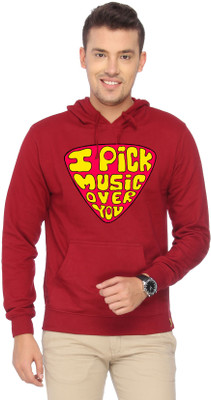 Campus Sutra Full Sleeve Solid Men Sweatshirt, Maroon