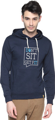 Campus Sutra Full Sleeve Printed Men Sweatshirt, Blue
