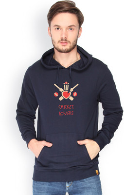 Campus Sutra Full Sleeve Solid Men Sweatshirt, Blue