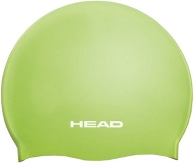 Head Silicon Moulded Swimming Cap(Green, Pack of 1)