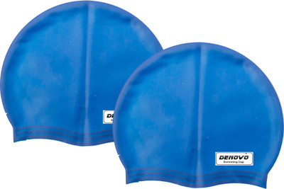 DeNovo Imported (Set of 2) Swimming Cap(Blue, Pack of 2)