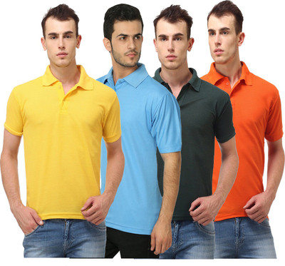Lime Solid Men's Polo Neck Yellow, Light Blue, Dark Green, Orange T-Shirt(Pack of 4
Lime Solid Men's Polo Neck Yellow, Light Blue, Dark Green, Orange T-Shirt(Pack of 4