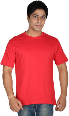 Trendster Solid Men's Round Neck Red T-Shirt